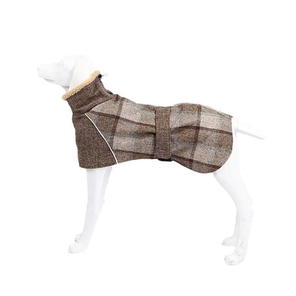 PlaidPaws™ Fleece Winter Jacket with Belt