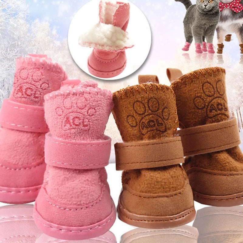 Winter Cozy Warm Dog Booties