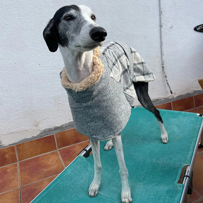 PlaidPaws™ Fleece Winter Jacket with Belt
