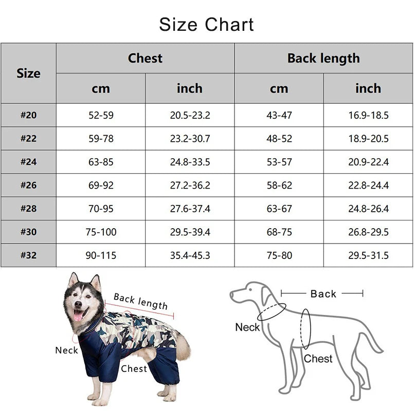 HydroTherm™ Winter Dog Jacket - Waterproof Jumpsuit for Medium & Large Dogs