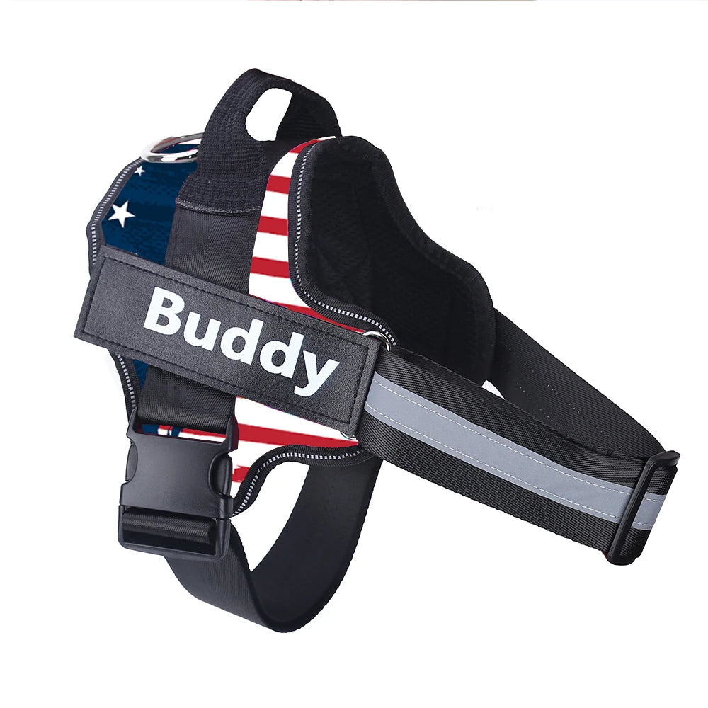 Personalized No-Pull Reflective  Dog Harness