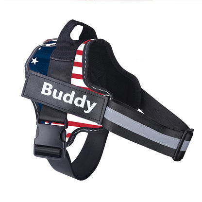 Personalized No-Pull Reflective  Dog Harness