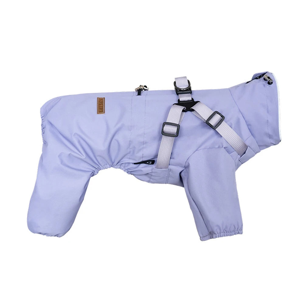 RainSafe™ Waterproof Dog Raincoat with Harness