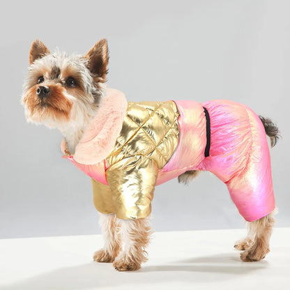 FurThermal™ Winter Dog Jumpsuit - Waterproof Snowsuit with Fur Collar