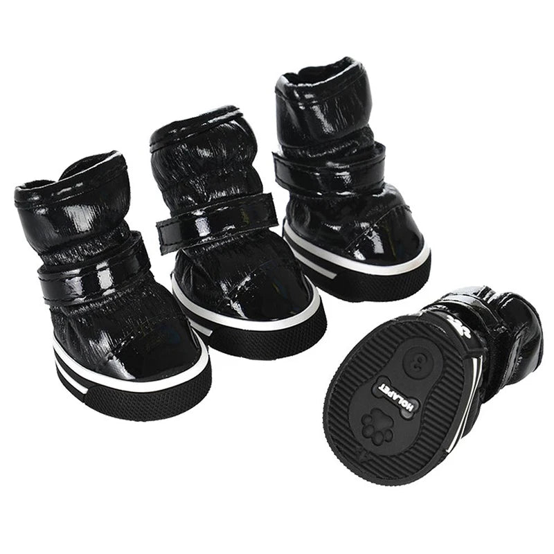 SnowPaws™ Winter Dog Boots Set - Waterproof Fleece-Lined Shoes