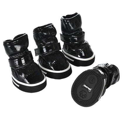 SnowPaws™ Winter Dog Boots Set - Waterproof Fleece-Lined Shoes