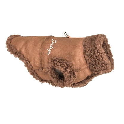 British Style Lamb Fleece Winter Dog Jacket - Warm Puppy Coat