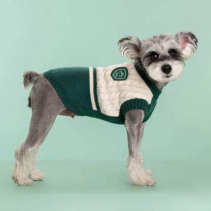 CampusCozy™ College Style Dog Sweater - Knitted Winter Vest