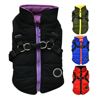 DualFit™ 2-in-1 Dog Jacket with Harness - Waterproof Winter Dog Coat