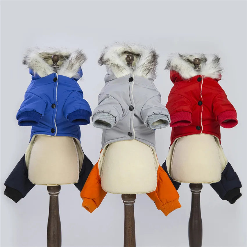 FrostFit™ Winter Dog Jumpsuit - Cozy Cotton Hoodie for Small Puppies