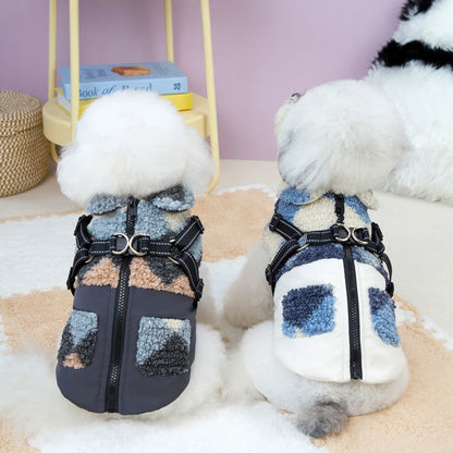 Cozy Vest Dog Winter Jacket with Harness