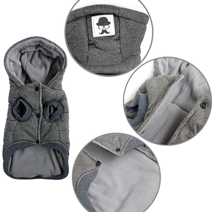 CozyHood™ Winter Dog Jacket - Soft, Thick Cotton Hooded Coat