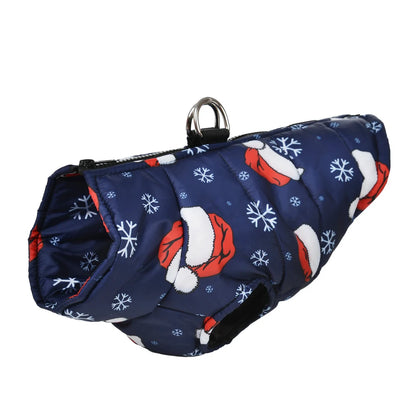 Christmas Dog Jacket - Winter Santa Claus Coat for Small Dogs