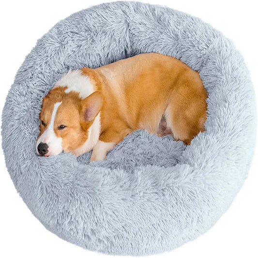 CuddleNest Plush Donut Dog Bed