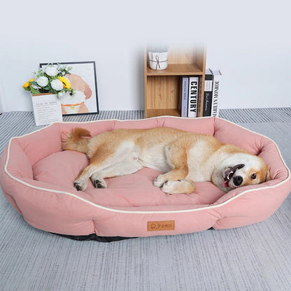 PawsomeNest™ All-Season Dog Bed - Spacious, Elastic Sofa Cushion, Cozy Warmth for Winter