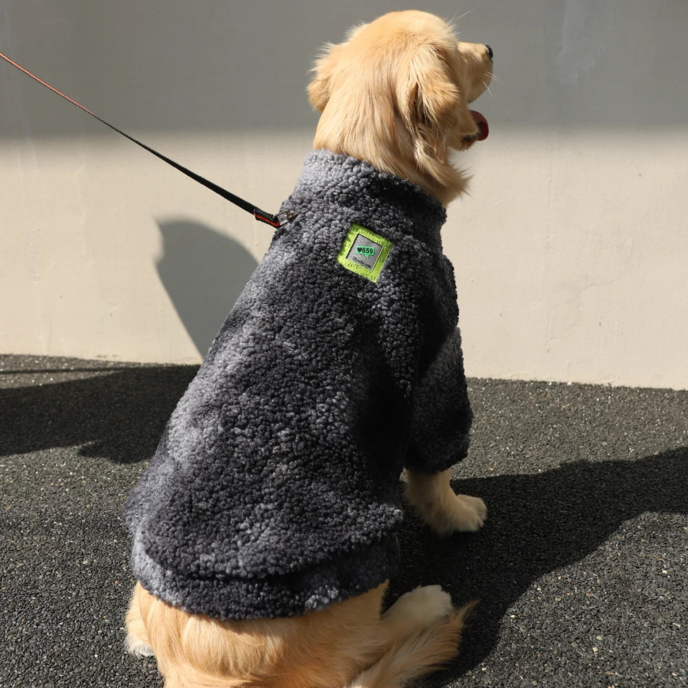 Windproof Lambs Wool Dog Jacket