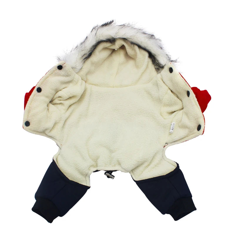 FrostFit™ Winter Dog Jumpsuit - Cozy Cotton Hoodie for Small Puppies