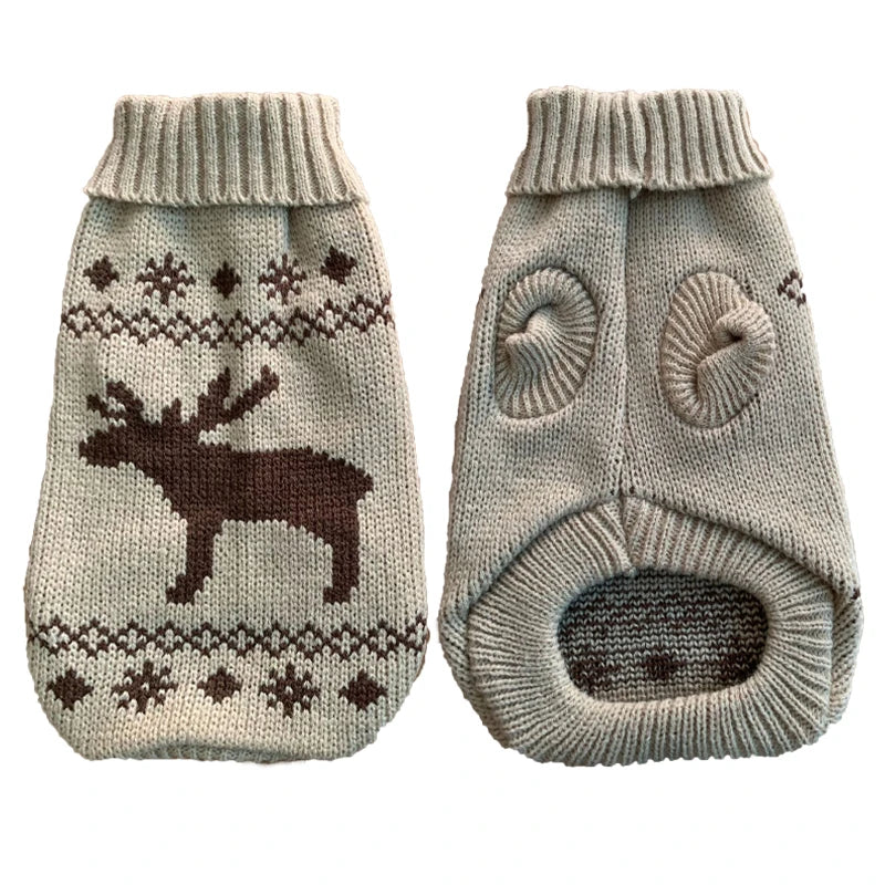 Warm Knitted Dog Sweater - Winter Clothes for Small & Medium Dogs