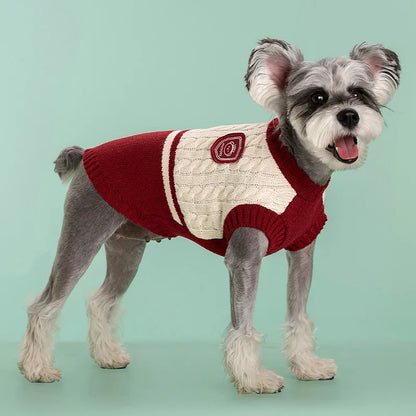 CampusCozy™ College Style Dog Sweater - Knitted Winter Vest
