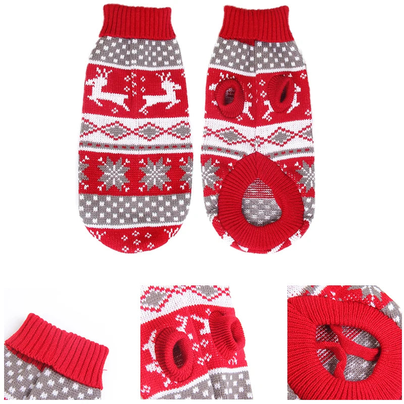 Warm Knitted Dog Sweater - Winter Clothes for Small & Medium Dogs