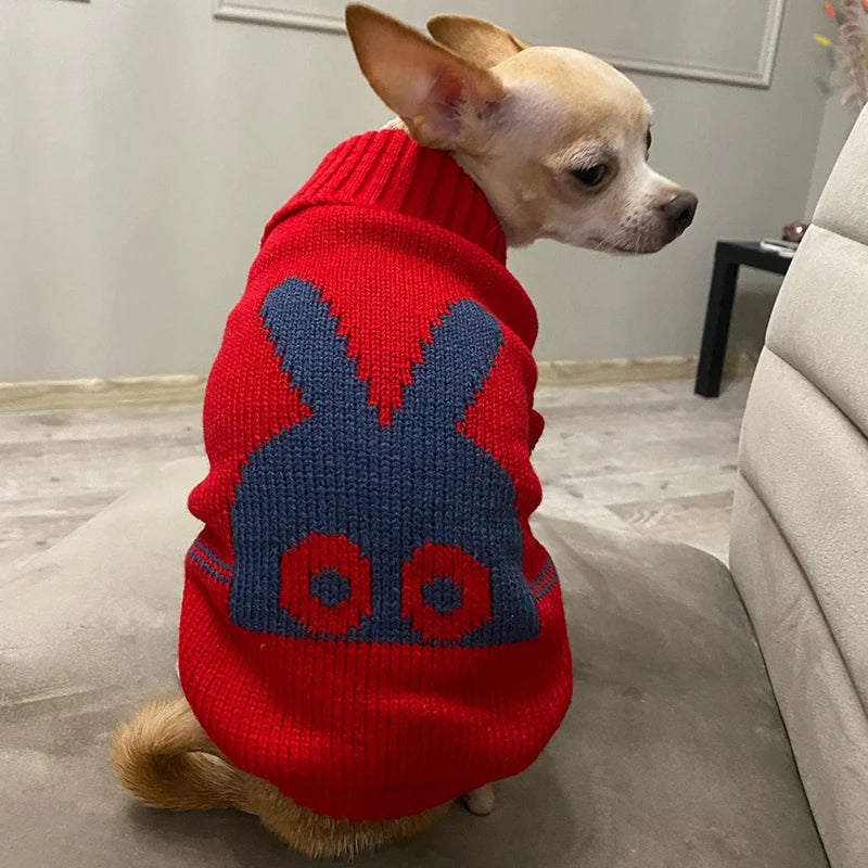 Warm Knitted Dog Sweater - Winter Clothes for Small & Medium Dogs