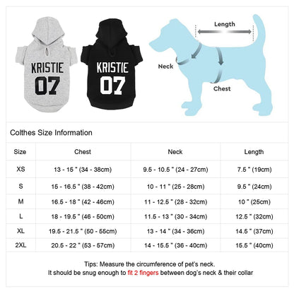 PersonalPaws™ Custom Dog Hoodie - Personalized Coat