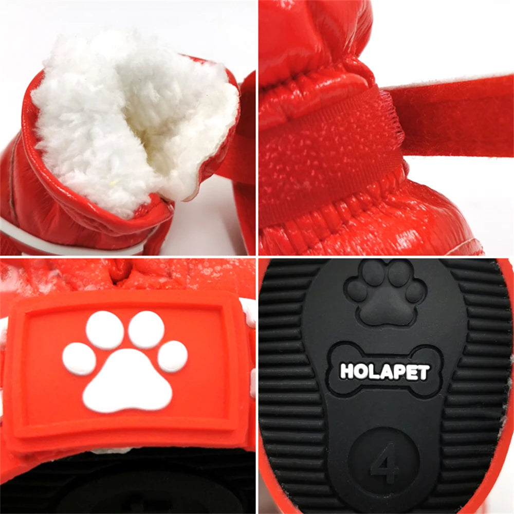 SnowPaws™ Winter Dog Boots Set - Waterproof Fleece-Lined Shoes