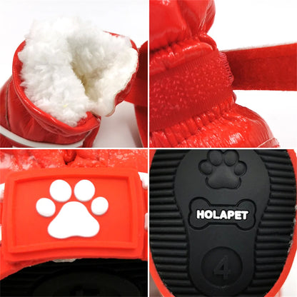 SnowPaws™ Winter Dog Boots Set - Waterproof Fleece-Lined Shoes