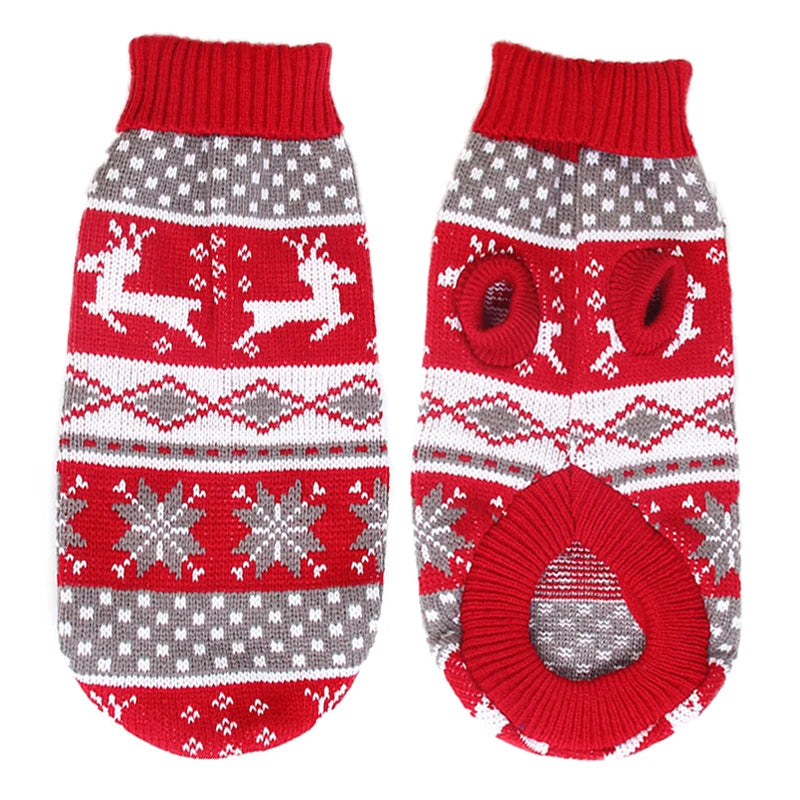 Warm Knitted Dog Sweater - Winter Clothes for Small & Medium Dogs