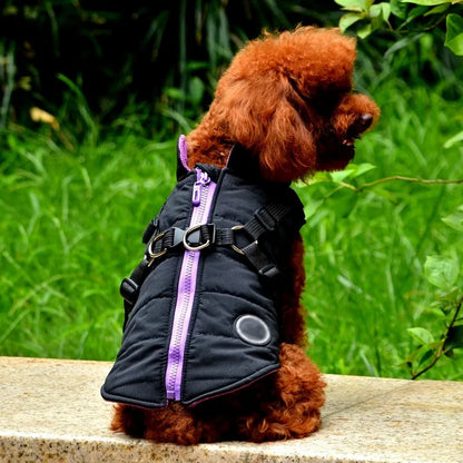 DualFit™ 2-in-1 Dog Jacket with Harness - Waterproof Winter Dog Coat
