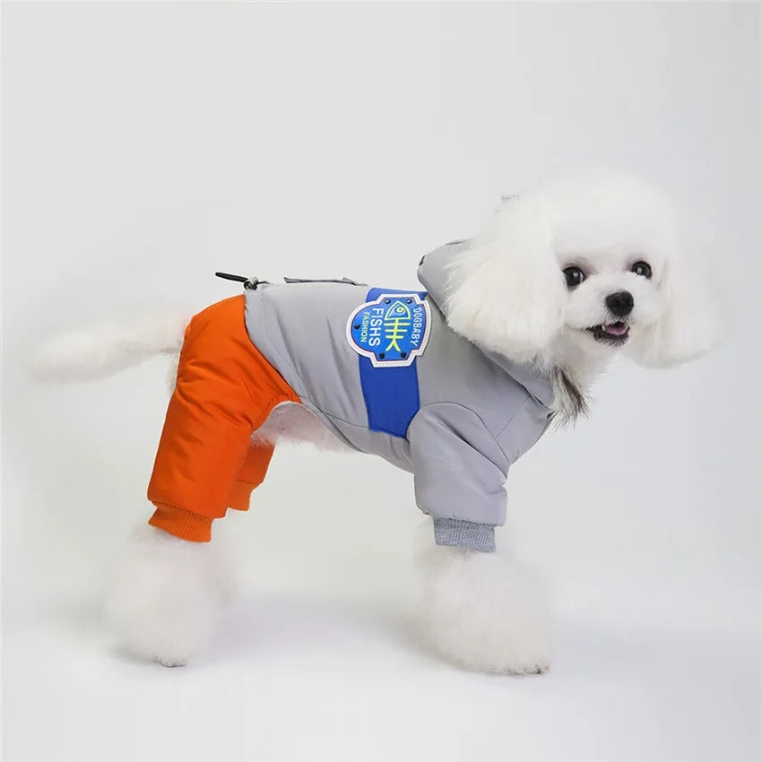 FrostFit™ Winter Dog Jumpsuit - Cozy Cotton Hoodie for Small Puppies