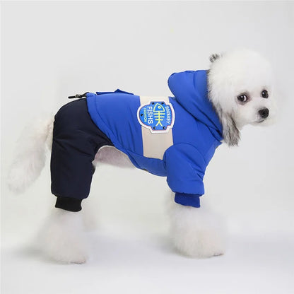 FrostFit™ Winter Dog Jumpsuit - Cozy Cotton Hoodie for Small Puppies