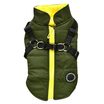 DualFit™ 2-in-1 Dog Jacket with Harness - Waterproof Winter Dog Coat